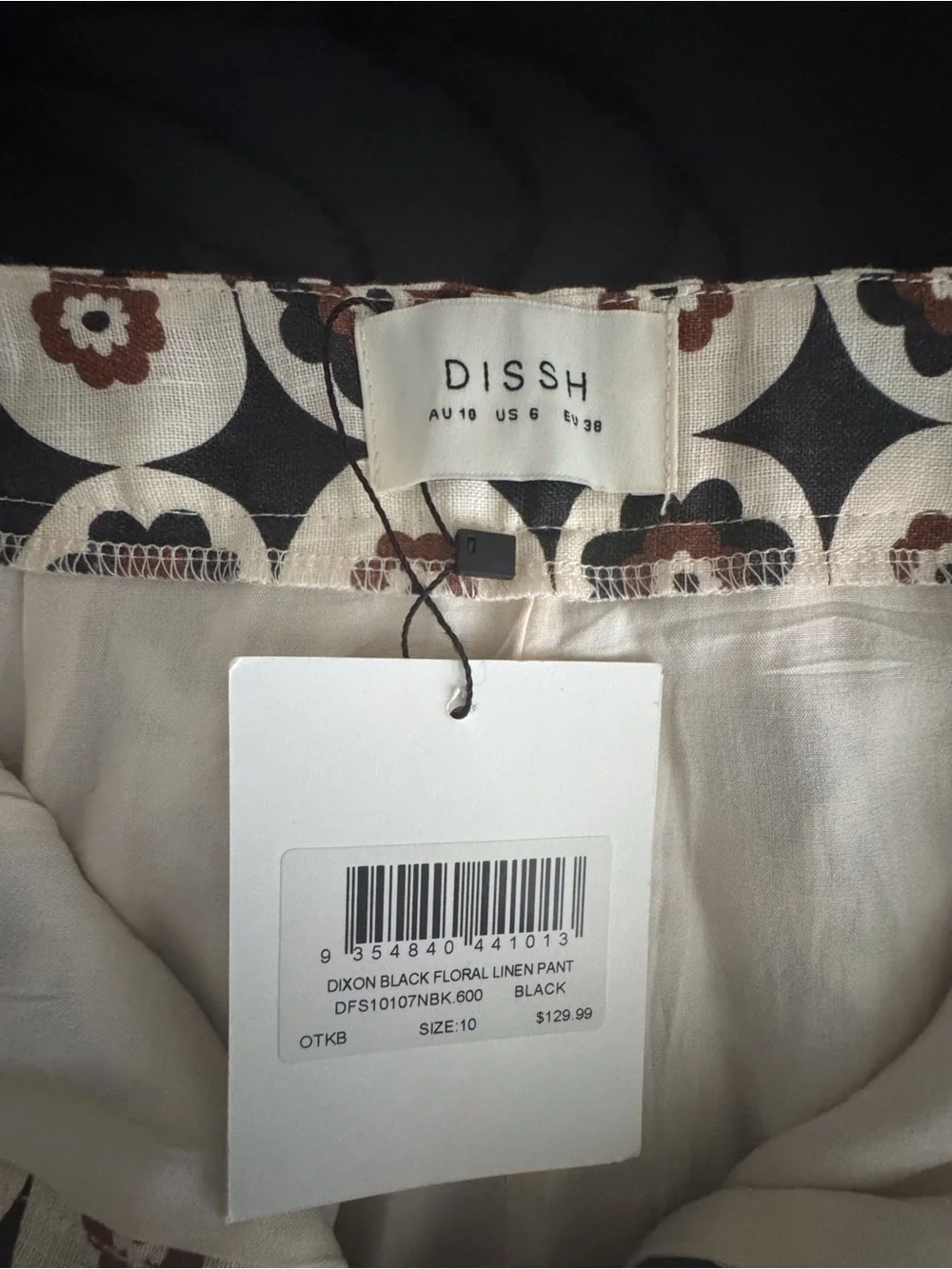 NWT DISSH Dixon Floral Linen Flare Pants - Picture 14 of 16